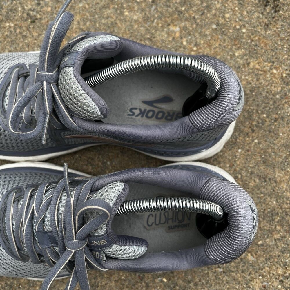 Brooks Womens Size 8 B Adrenaline GTS 20 1202961B073 Gray Running Sneakers - Picture 11 of 14